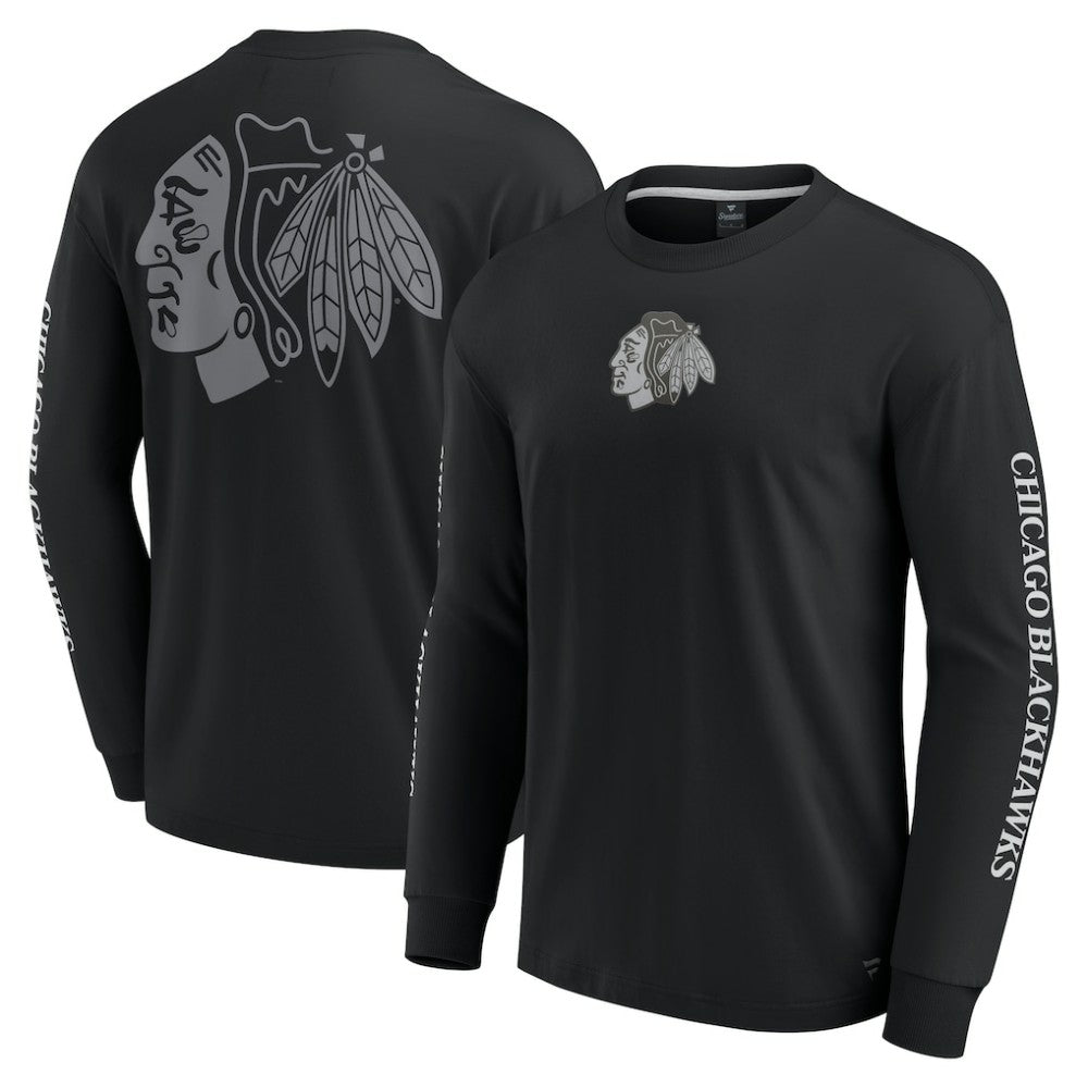 Chicago Blackhawks Fanatics Elements Strive Long Sleeve T-Shirt Black