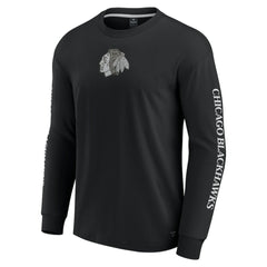 Chicago Blackhawks Fanatics Elements Strive Long Sleeve T-Shirt Black