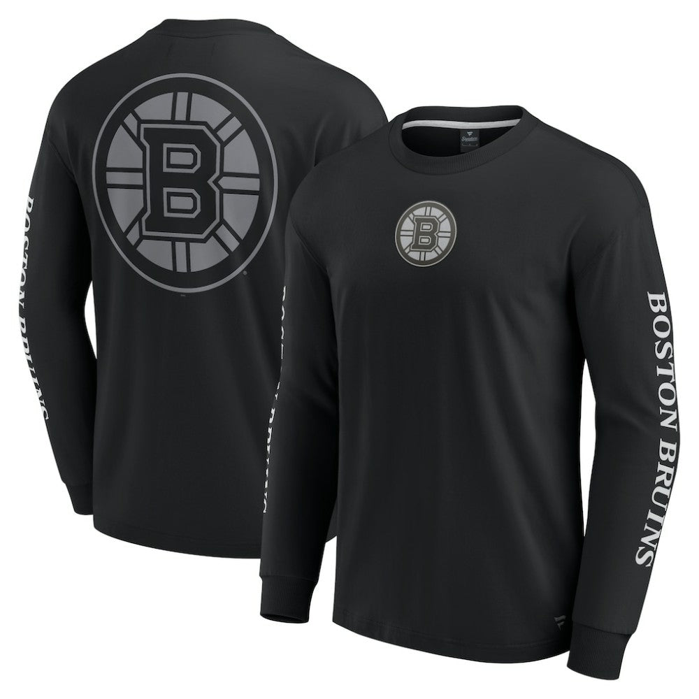 Boston Bruins Fanatics Elements Strive Long Sleeve T-Shirt Black