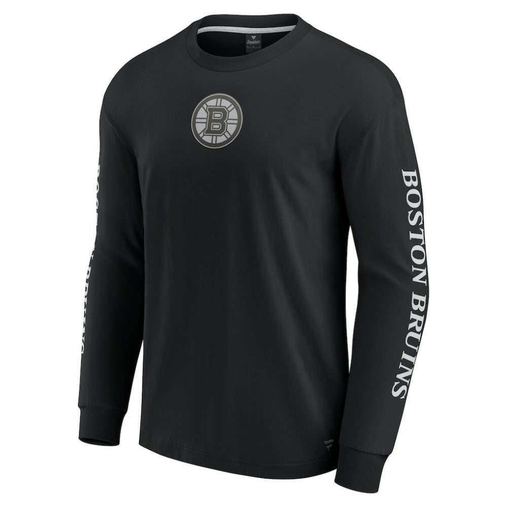 Boston Bruins Fanatics Elements Strive Long Sleeve T-Shirt Black