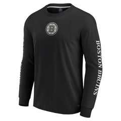 Boston Bruins Fanatics Elements Strive Long Sleeve T-Shirt Black