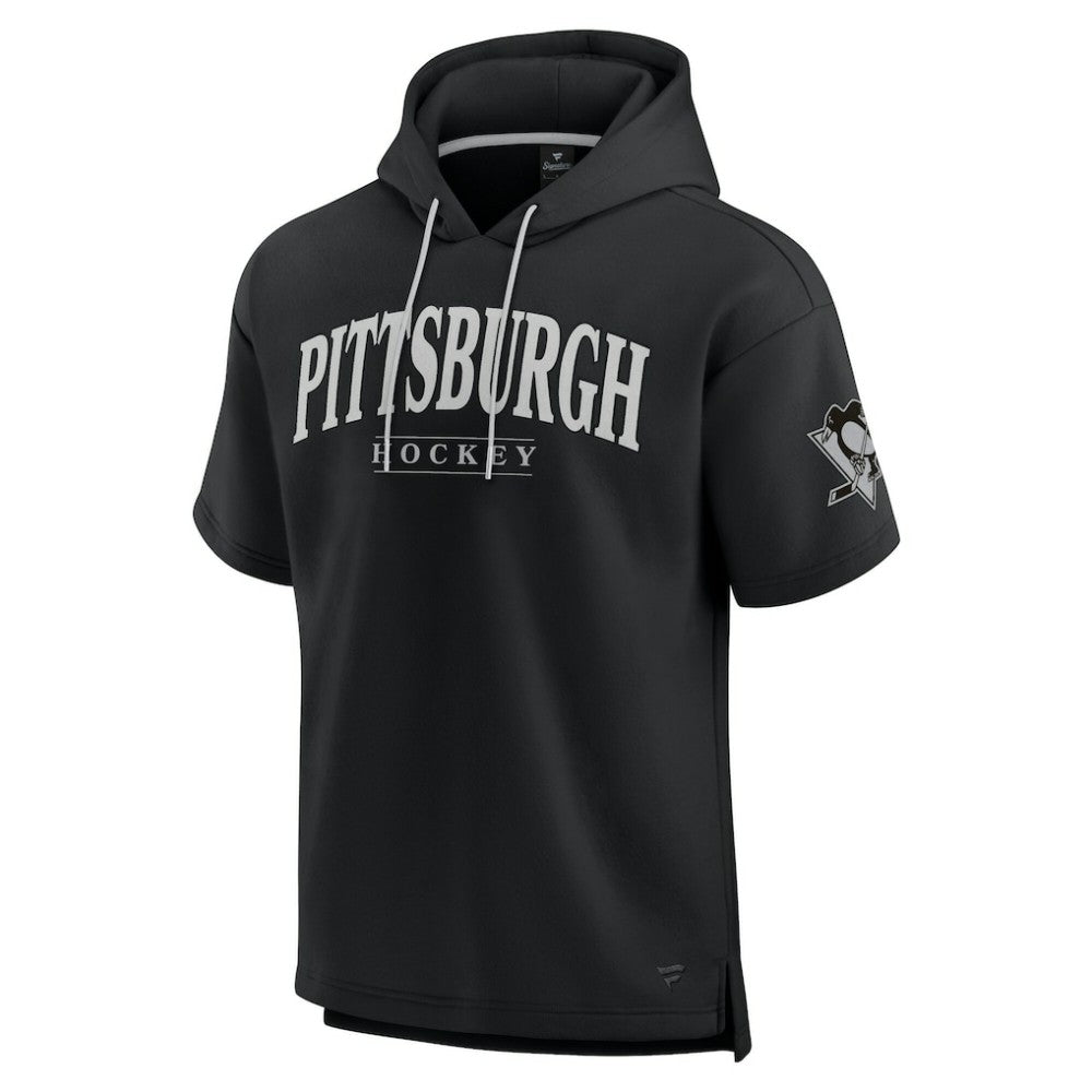 Pittsburgh Penguins Fanatics Elements Ready Short Sleeve Pullover Hoodie Black