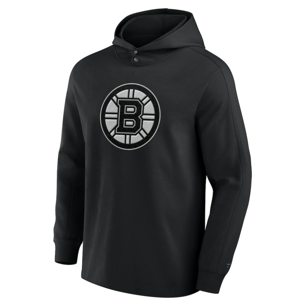 Boston Bruins Fanatics Elements Blaze Tri-Blend Long Sleeve Hoodie T-Shirt Black