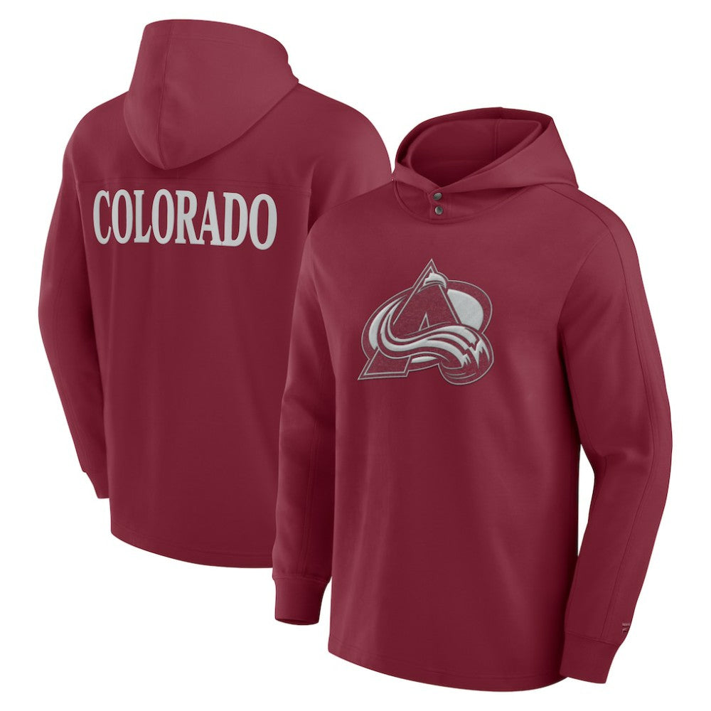 Colorado Avalanche - Fanatics Elements Blaze Tri-Blend Long Sleeve Hoodie T-Shirt Burgundy