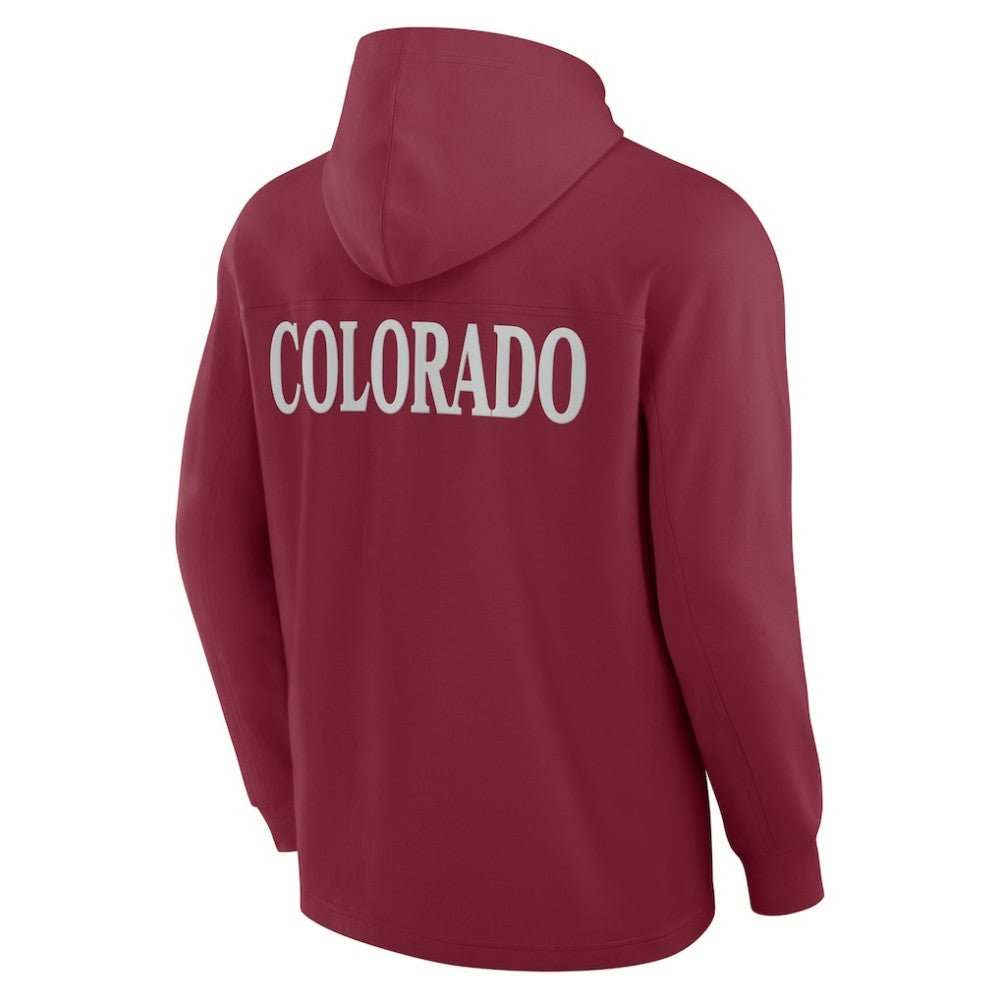 Colorado Avalanche - Fanatics Elements Blaze Tri-Blend Long Sleeve Hoodie T-Shirt Burgundy