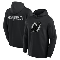 New Jersey Devils - Fanatics Elements Blaze Tri-Blend Long Sleeve Hoodie T-Shirt Black