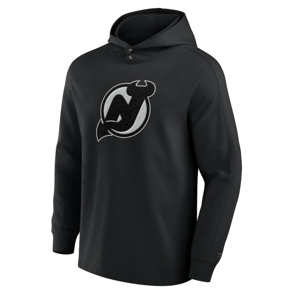 New Jersey Devils - Fanatics Elements Blaze Tri-Blend Long Sleeve Hoodie T-Shirt Black