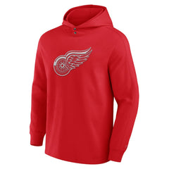 Detroit Red Wings - Fanatics Elements Blaze Tri-Blend Long Sleeve Hoodie T-Shirt Red
