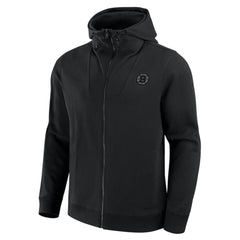 Boston Bruins Fanatics Elements Tonal Primary Tri-Blend Full-Zip Hoodie Black