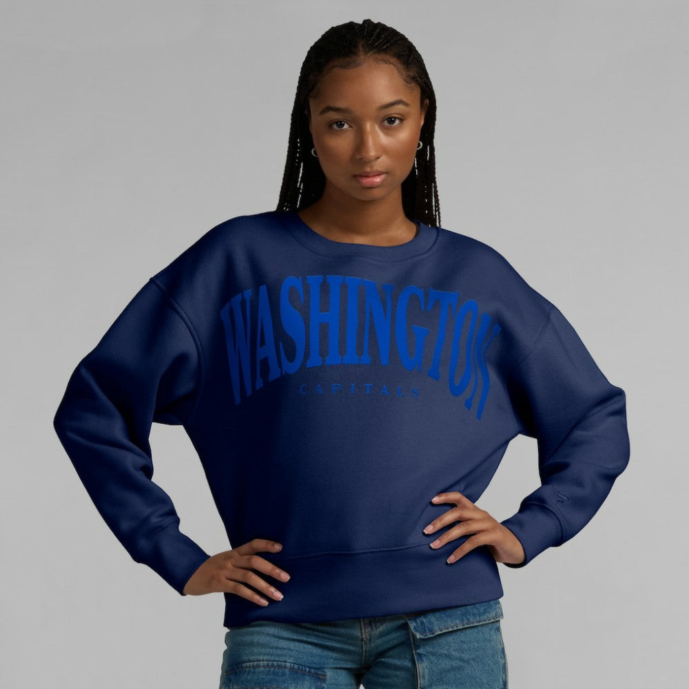 Washington Capitals Fanatics Women's Elements Flow Pullover Sweatshirt Navy
