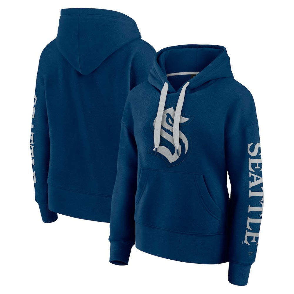 Seattle Kraken Fanatics Women's Elements Next Pullover Hoodie Deep Sea Blue
