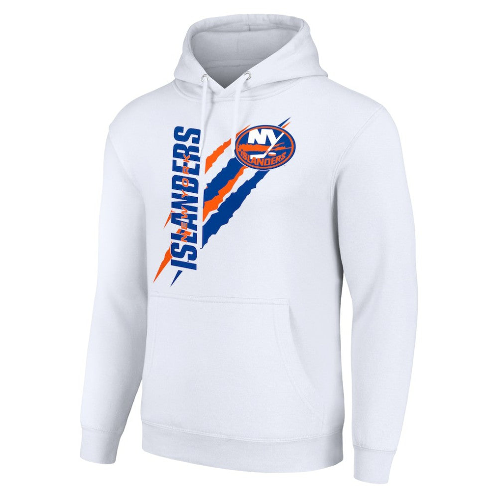 New York Islanders - Starter Color Scratch Fleece Pullover Hoodie White