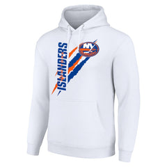 New York Islanders - Starter Color Scratch Fleece Pullover Hoodie White