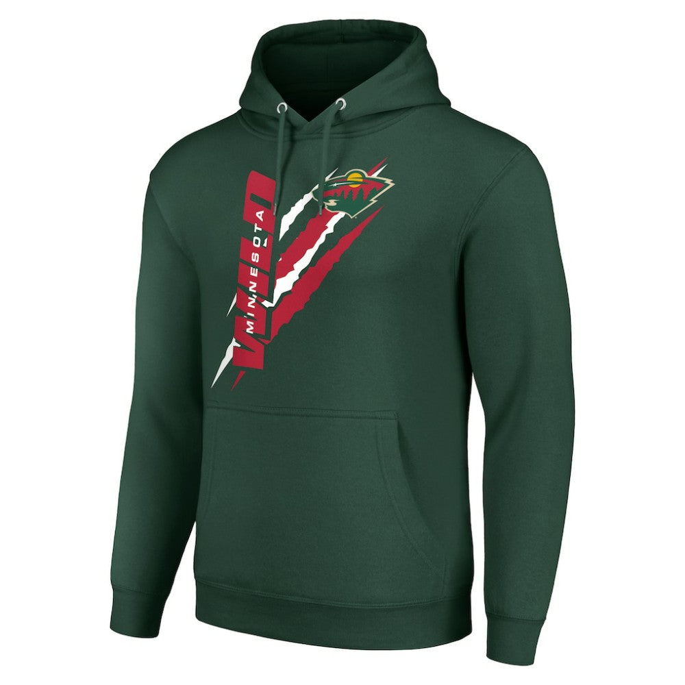 Minnesota Wild - Starter Color Scratch Fleece Pullover Hoodie Green