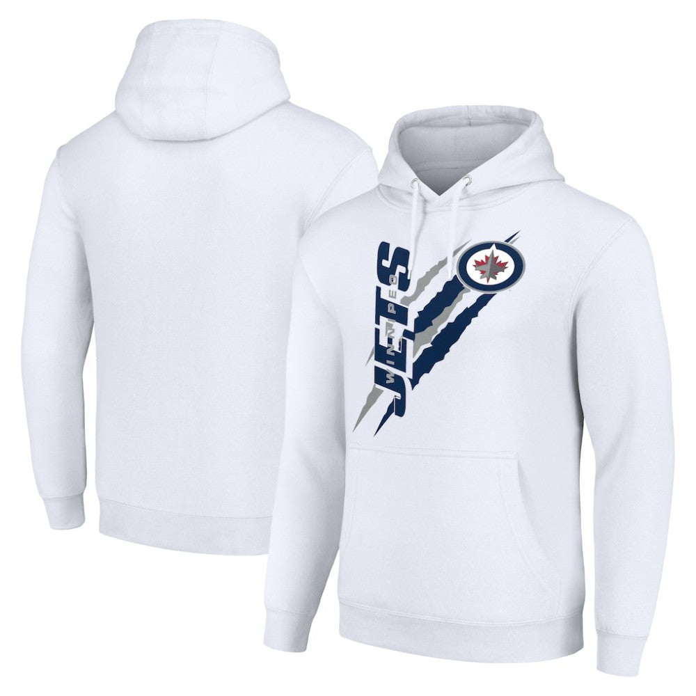 Winnipeg Jets - Starter Color Scratch Fleece Pullover Hoodie White