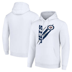 Winnipeg Jets - Starter Color Scratch Fleece Pullover Hoodie White