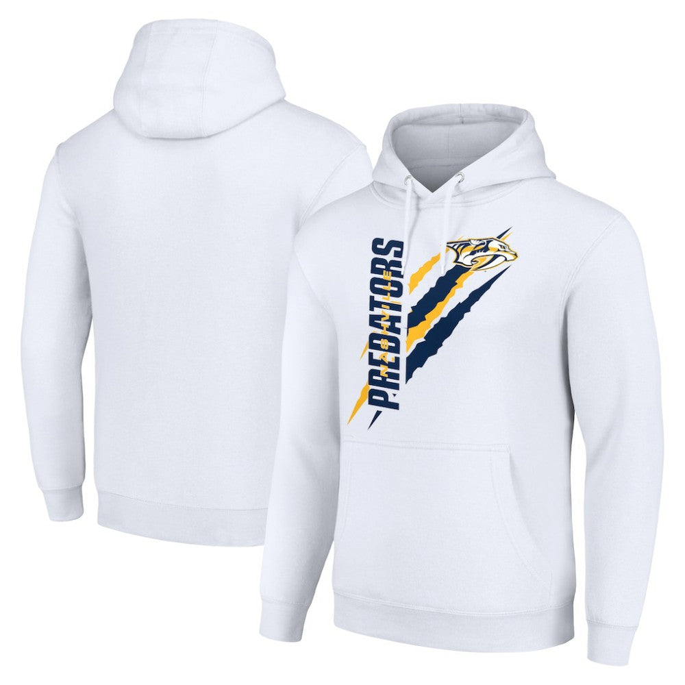 Nashville Predators - Starter Color Scratch Fleece Pullover Hoodie White