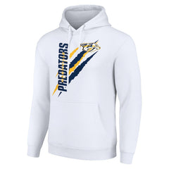 Nashville Predators - Starter Color Scratch Fleece Pullover Hoodie White