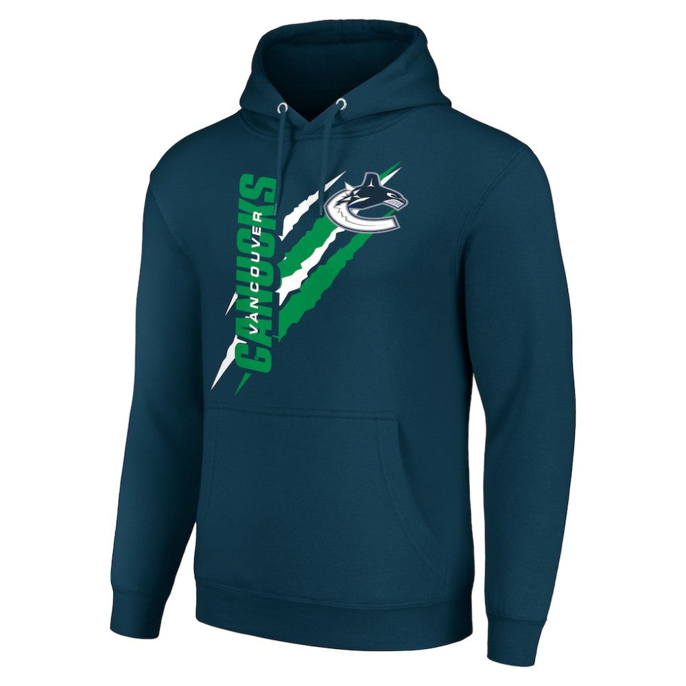 Vancouver Canucks - Starter Color Scratch Fleece Pullover Hoodie Blue
