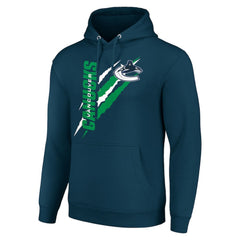 Vancouver Canucks - Starter Color Scratch Fleece Pullover Hoodie Blue