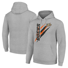Anaheim Ducks - Starter Color Scratch Fleece Pullover Hoodie Heather Gray