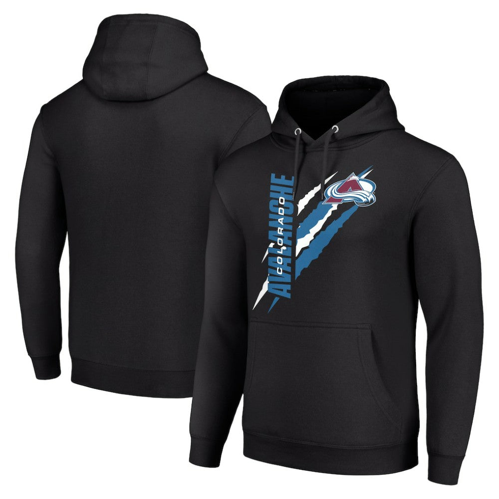 Colorado Avalanche - Starter Color Scratch Fleece Pullover Hoodie Black