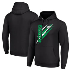 Dallas Stars - Starter Color Scratch Fleece Pullover Hoodie Black