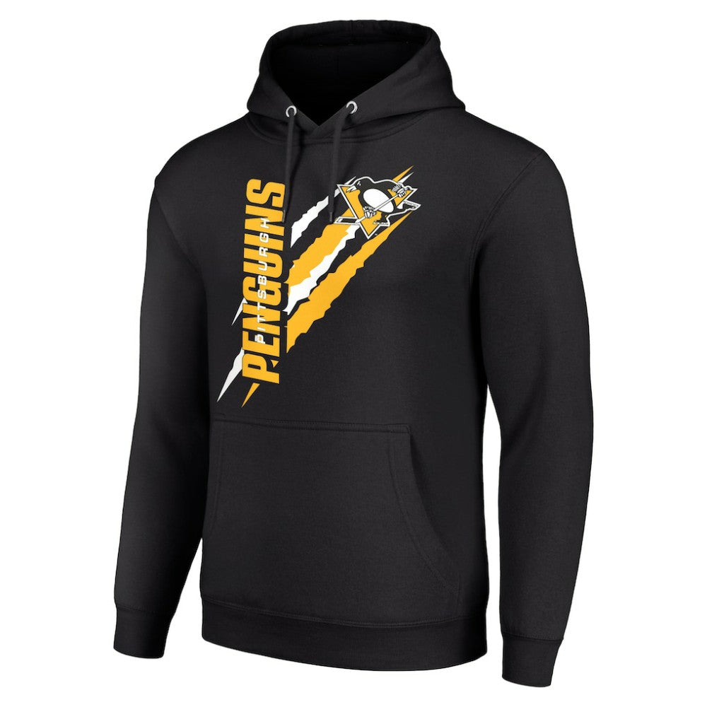 Pittsburgh Penguins Starter Color Scratch Fleece Pullover Hoodie Black