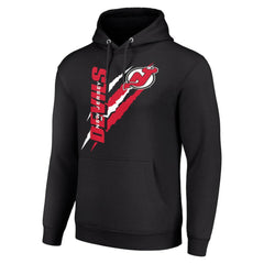 New Jersey Devils - Starter Color Scratch Fleece Pullover Hoodie Black