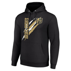 Vegas Golden Knights Starter Color Scratch Fleece Pullover Hoodie Black