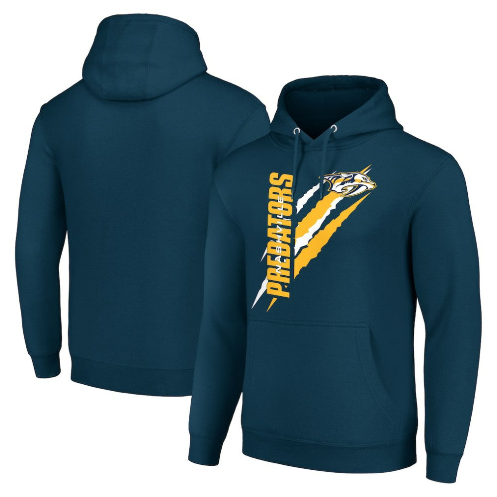 Nashville Predators - Starter Color Scratch Fleece Pullover Hoodie Blue