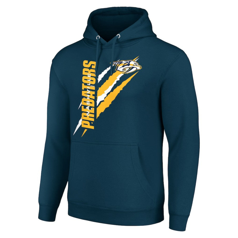 Nashville Predators - Starter Color Scratch Fleece Pullover Hoodie Blue