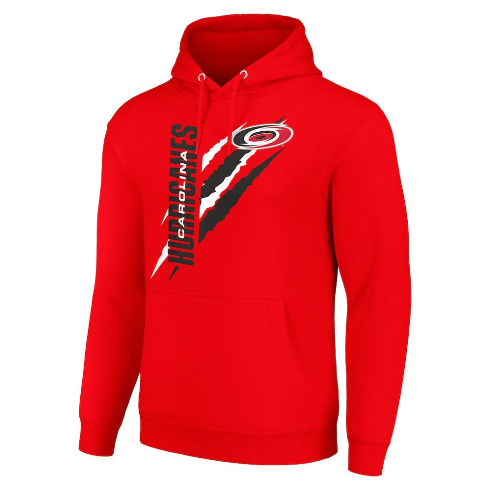 Carolina Hurricanes - Starter Color Scratch Fleece Pullover Hoodie Red