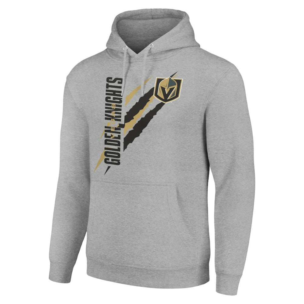 Vegas Golden Knights Starter Color Scratch Fleece Pullover Hoodie Heather Gray