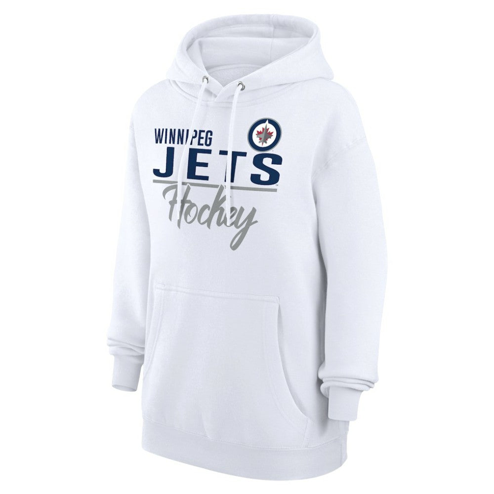 Winnipeg Jets - G-III 4Her by Carl Banks Women's Team Fleece Pullover Hoodie White