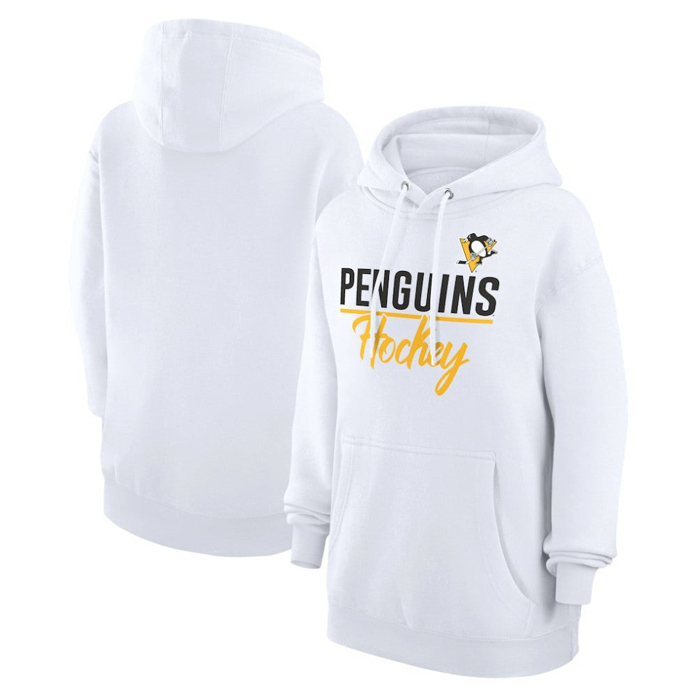 Pittsburgh Penguins G-III 4Her by Carl Banks Women's Team Fleece Pullover Hoodie White