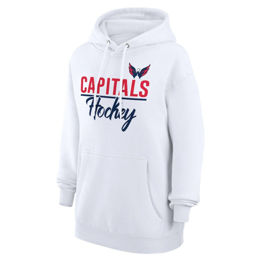 Washington Capitals G-III 4Her by Carl Banks Women's Team Fleece Pullover Hoodie White