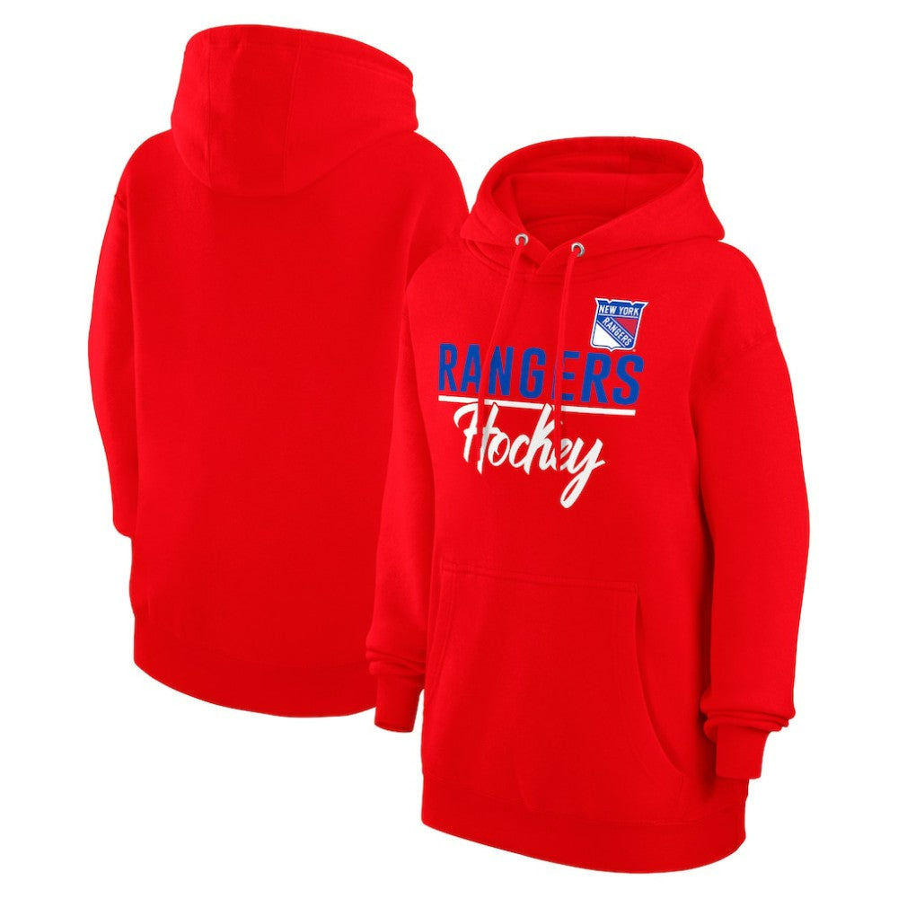 New York Rangers G-III 4Her by Carl Banks Women's Team Fleece Pullover Hoodie Red