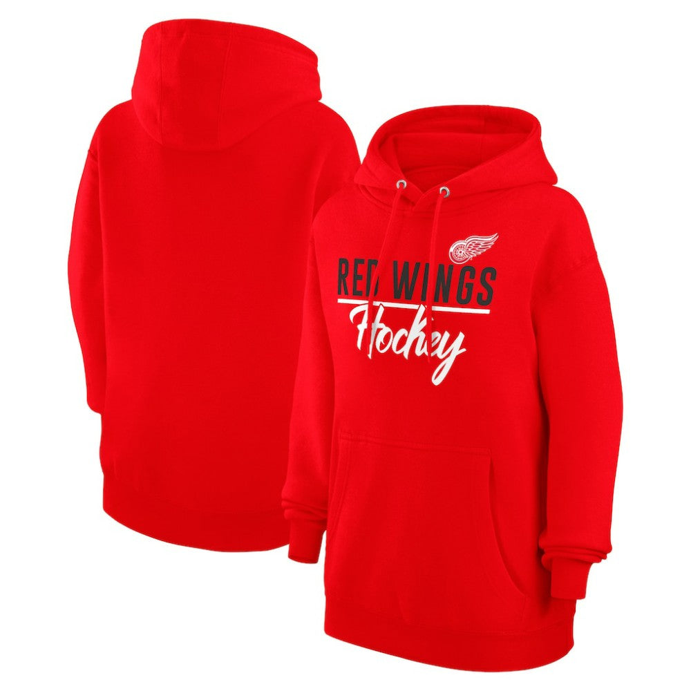 Detroit Red Wings - G-III 4Her by Carl Banks Women's Team Fleece Pullover Hoodie Red