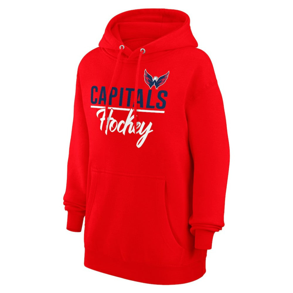 Washington Capitals G-III 4Her by Carl Banks Women's Team Fleece Pullover Hoodie Red