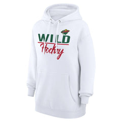 Minnesota Wild - G-III 4Her by Carl Banks Women's Team Fleece Pullover Hoodie White