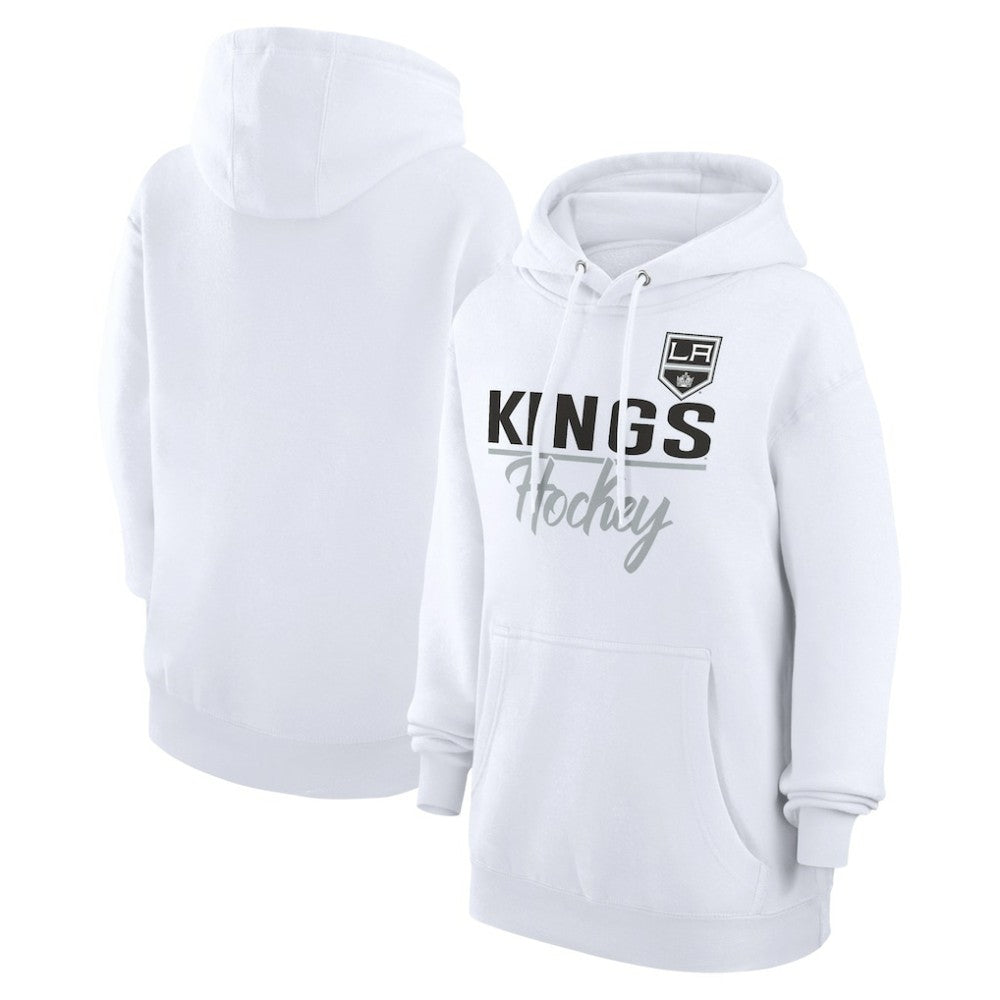 Los Angeles Kings - G-III 4Her by Carl Banks Women's Team Fleece Pullover Hoodie White