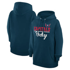 Washington Capitals G-III 4Her by Carl Banks Women's Team Fleece Pullover Hoodie Navy