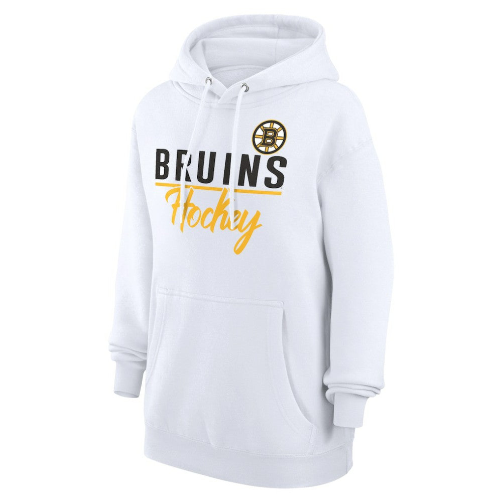 Boston Bruins G-III 4Her by Carl Banks Women's Team Fleece Pullover Hoodie White