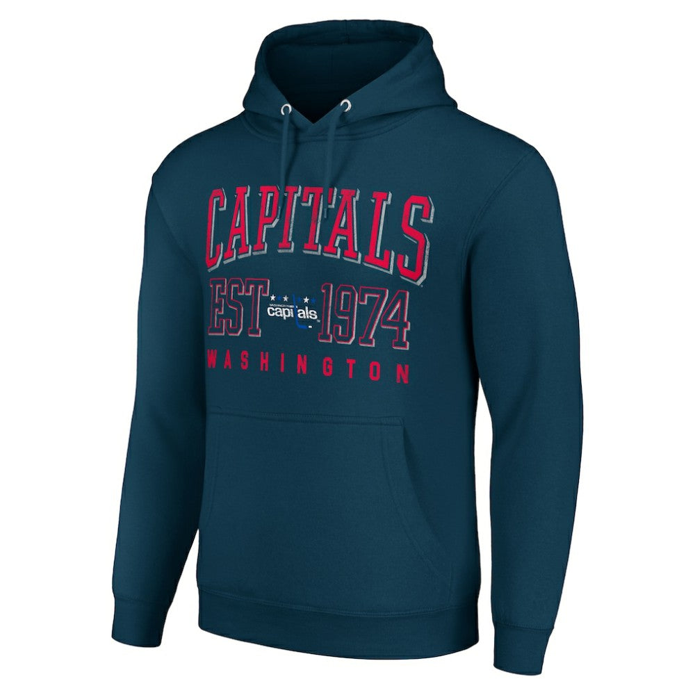 Washington Capitals Starter Retro Graphic Pullover Hoodie Navy