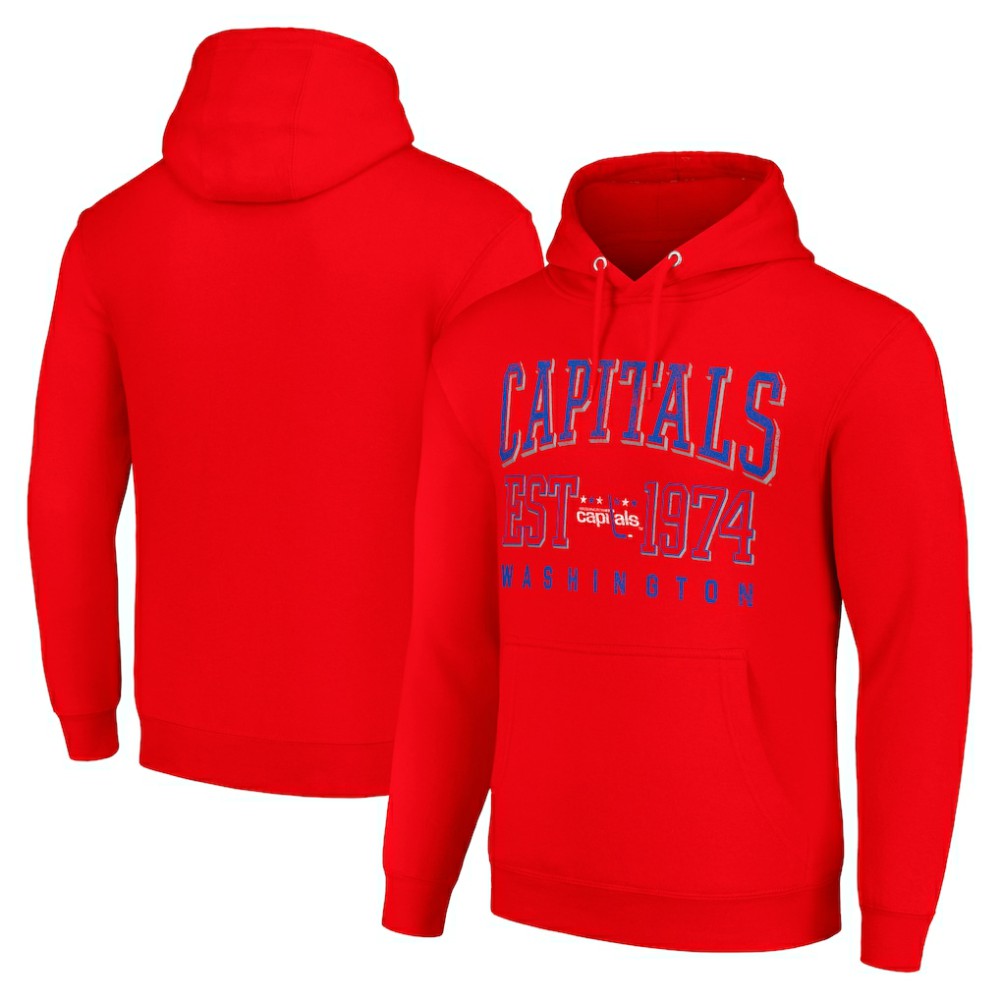 Washington Capitals Starter Retro Graphic Pullover Hoodie Red