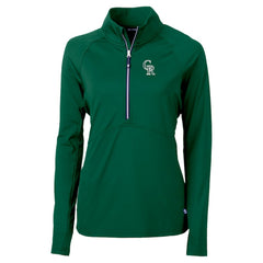 Colorado Rockies Cutter & Buck Women's City Connect Adapt Eco Knit Recycled Half-Zip Pullover Top Clearance