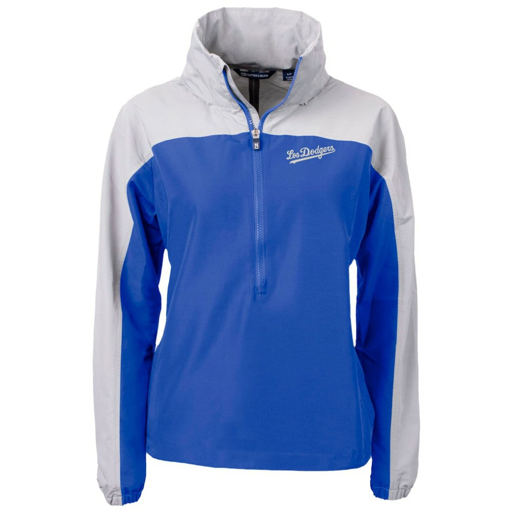 Los Angeles Dodgers Cutter & Buck Women's City Connect Charter Eco Recycled Half-Zip Anorak Jacket Sale