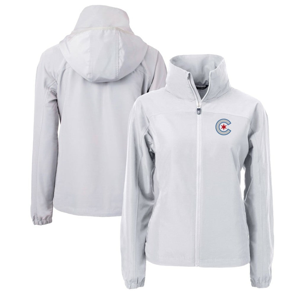 Chicago Cubs Cutter & Buck Women's City Connect Charter Eco Recycled Full-Zip Jacket Lifestyle