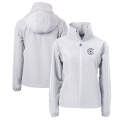 Chicago Cubs Cutter & Buck Women's City Connect Charter Eco Recycled Full-Zip Jacket Lifestyle